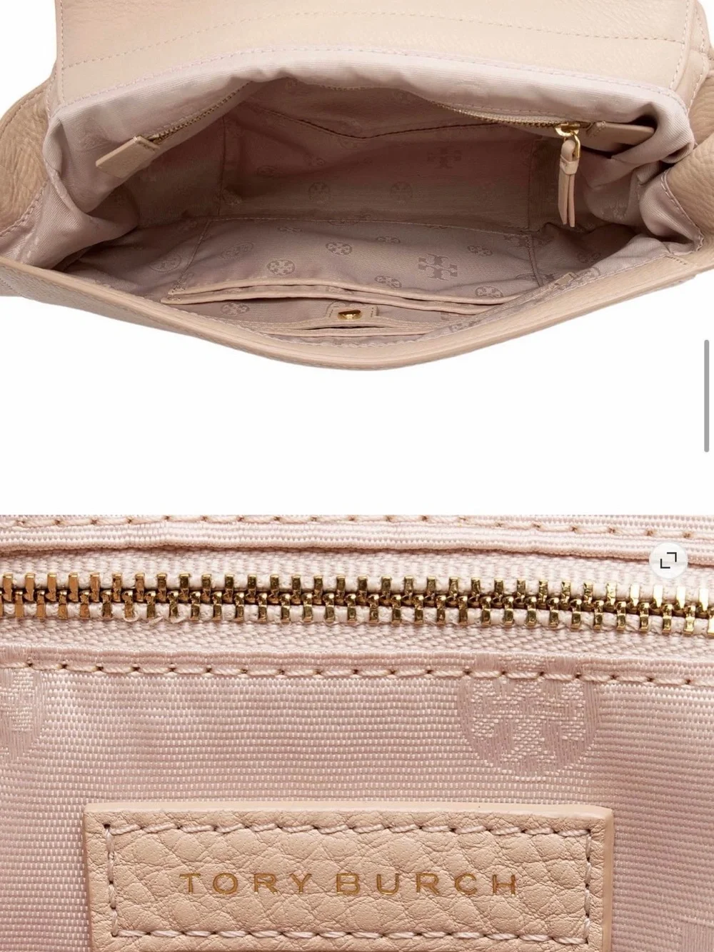 Tory Burch Quilted Leather Crossbody Bag - Blush